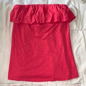 Lily Pulitzer Pink strapless cotton top